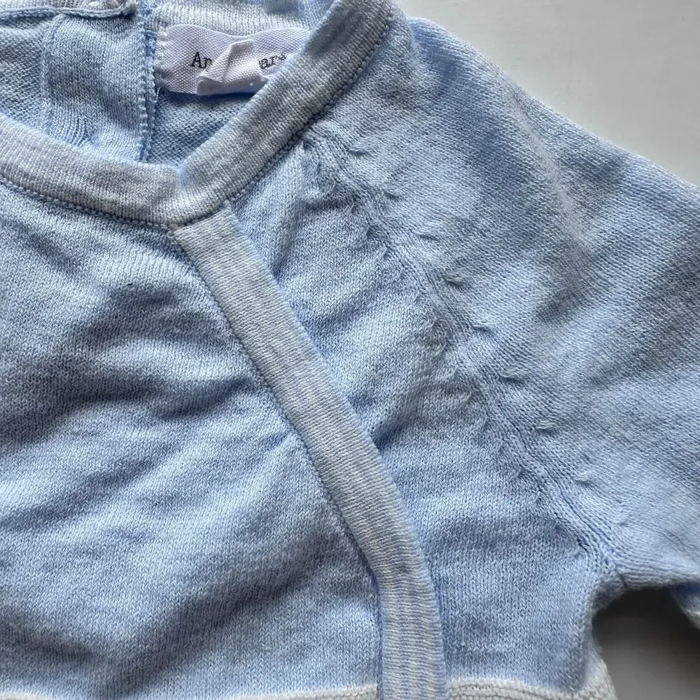 Angel Dear Boys' Blue Cotton Sweater - Excellent Condition 0-3 months